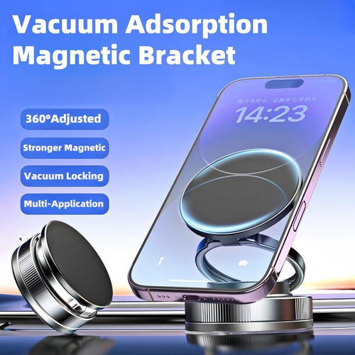 🔥 Limited Time Deal🚗📱 360° Adjustable Magnetic Phone Holder | Vacuum Suction, No Shake, Full Rotation