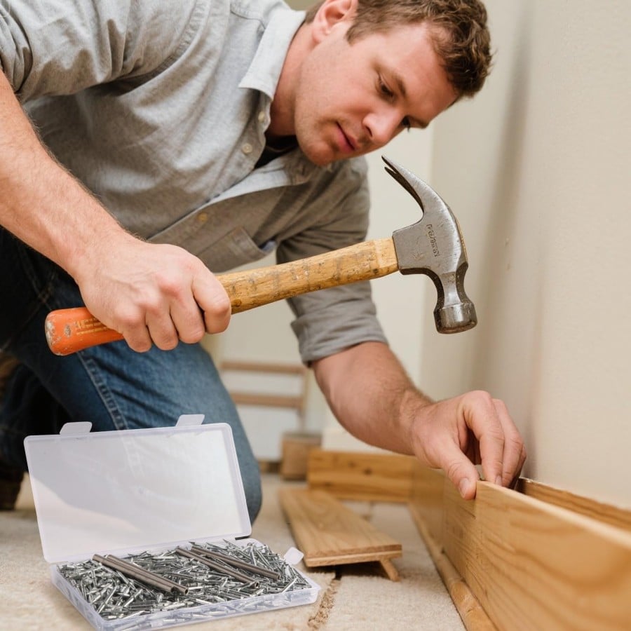 🔩 Double-Headed Skirting Nails | Seamless Non-Marking Invisible Thread Fasteners ✨