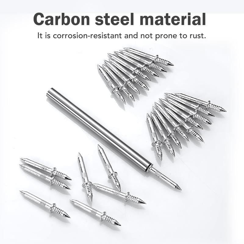 🔩 Double-Headed Skirting Nails | Seamless Non-Marking Invisible Thread Fasteners ✨