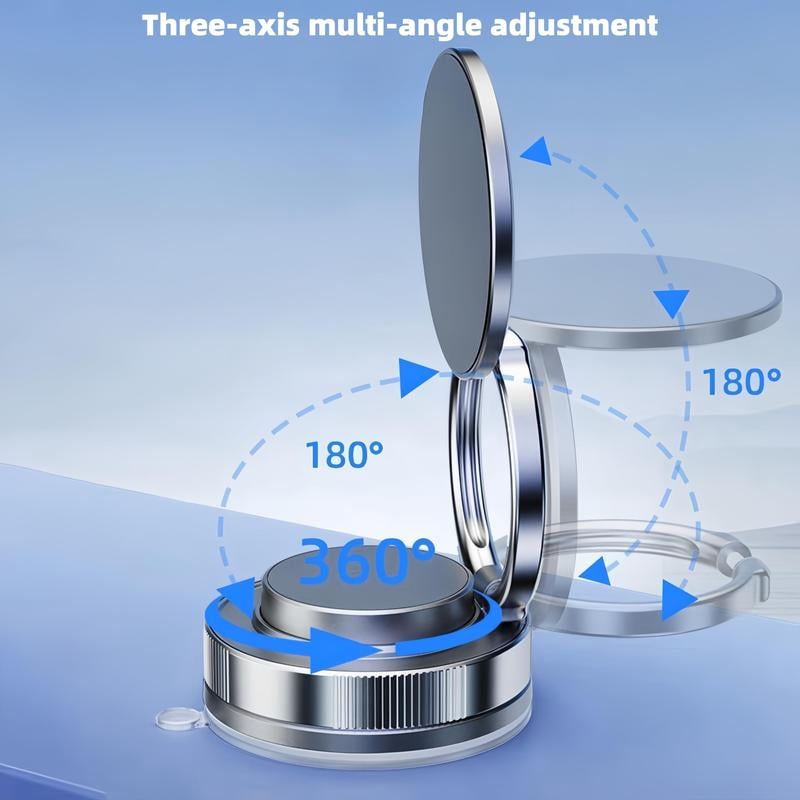 🔥 Limited Time Deal🚗📱 360° Adjustable Magnetic Phone Holder | Vacuum Suction, No Shake, Full Rotation