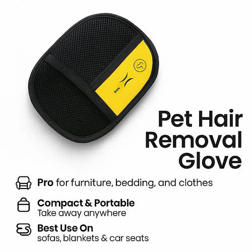 🐾 Pet Hair Removal Gloves | One Swipe Fur Cleaner for Furniture, Beds & Cars