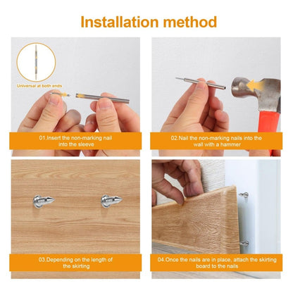 🔩 Double-Headed Skirting Nails | Seamless Non-Marking Invisible Thread Fasteners ✨