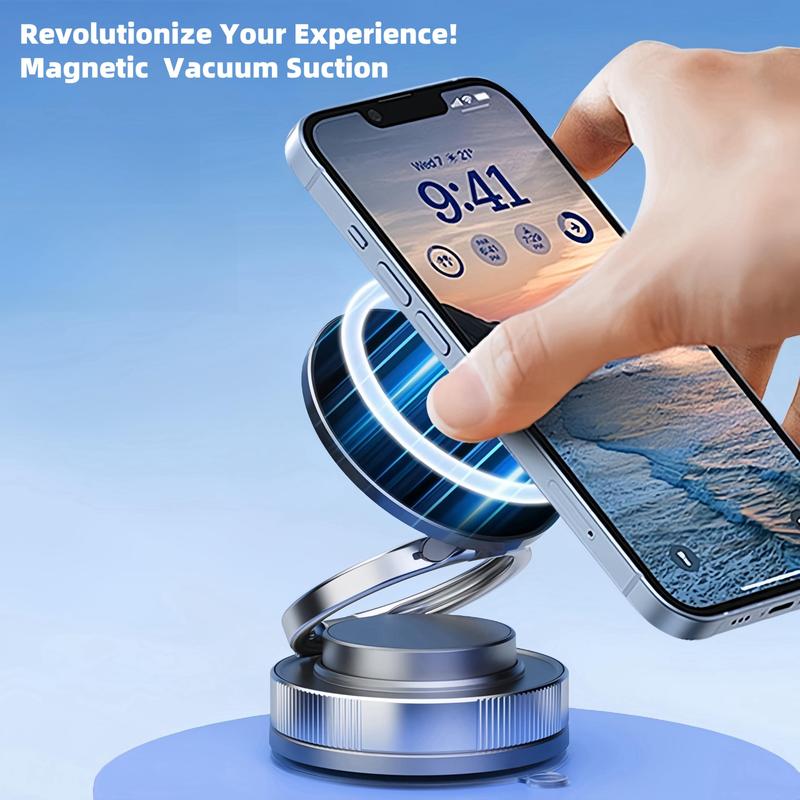 🔥 Limited Time Deal🚗📱 360° Adjustable Magnetic Phone Holder | Vacuum Suction, No Shake, Full Rotation