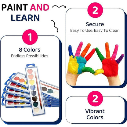 💖🎨 Mini Watercolor Paint Set for Valentine’s Day – Portable Art Kit, Romantic Gift for Artists & DIY Lovers